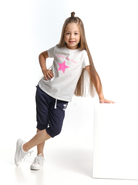 Комплект одежды для девочек Mini Maxi, модель 7178/0858, цвет белый - Комплекты летние