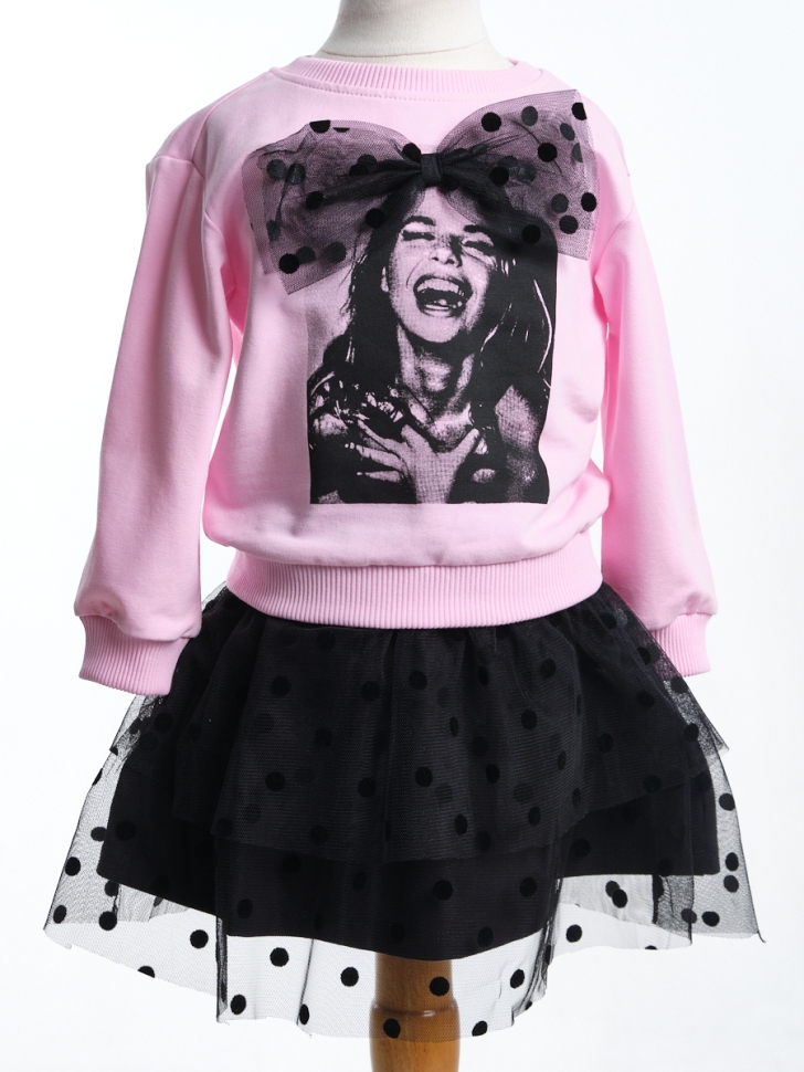 Толстовка для девочек Mini Maxi, модель 6728, цвет розовый - Свитшоты / джемпера