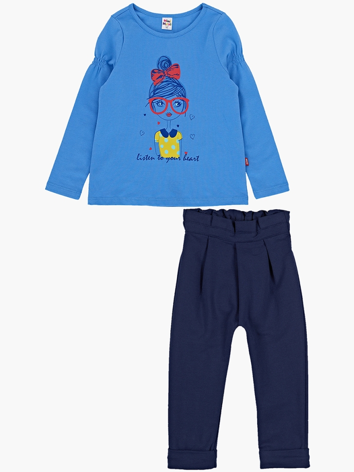Комплект для девочек Mini Maxi, модель 2238/1090, цвет синий - Комплекты трикотажные