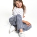 Брюки для девочек Mini Maxi, модель 7949, цвет синий/белый/мультиколор