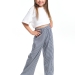 Брюки для девочек Mini Maxi, модель 7949, цвет синий/белый/мультиколор