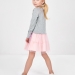 Платье для девочек Mini Maxi, модель 4135, цвет серый/розовый