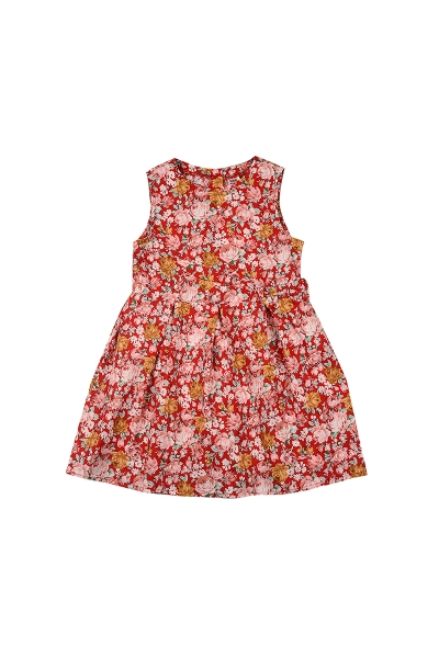 Платье для девочек Mini Maxi, модель 4590, цвет красный/мультиколор - Платья для девочек с коротким рукавом