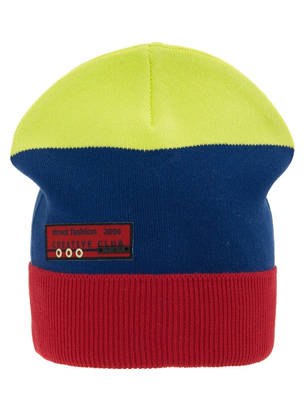 Шапка для мальчика Космопорт, Миалт темно-красный/темно-джинсовый - Шапки весна-осень