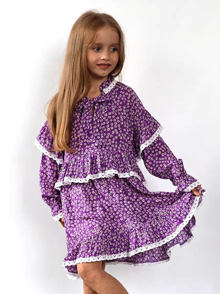 Платье для девочки нарядное БУШОН ST60, цвет фиолетовый - Платья коктельные / вечерние