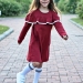 Платье для девочки школьное БУШОН SK33, цвет бордовый
