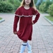 Платье для девочки школьное БУШОН SK33, цвет бордовый