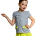 Футболка для девочек Mini Maxi, модель 2851, цвет серый
