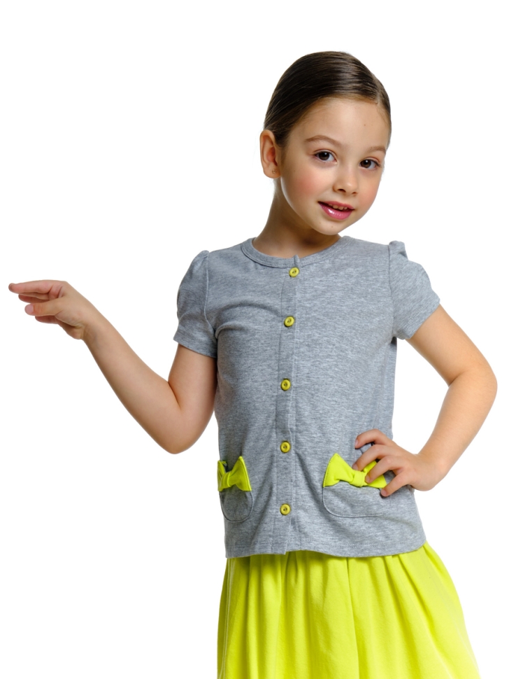 Футболка для девочек Mini Maxi, модель 2851, цвет серый - Футболки для девочек