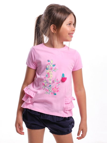 Футболка для девочек Mini Maxi, модель 3975, цвет розовый - Футболки для девочек