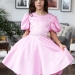 Платье для девочки БУШОН ST34, праздничное цвет розовый