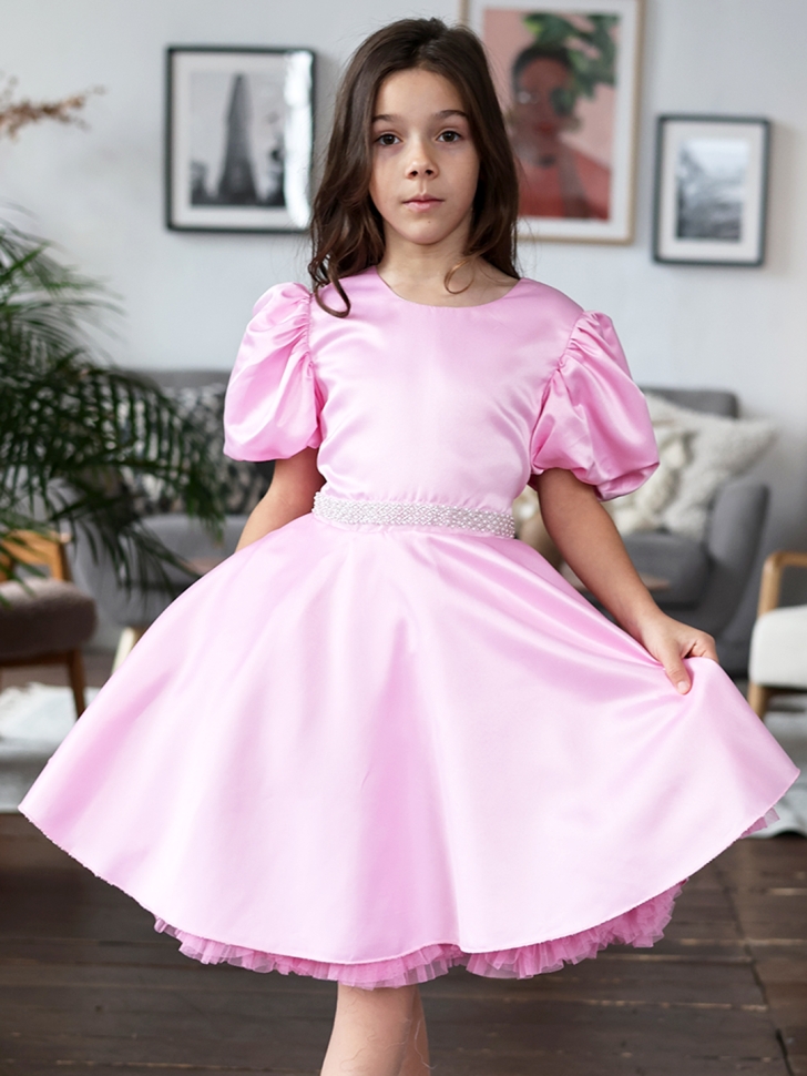 Платье для девочки БУШОН ST34, праздничное цвет розовый - Платья СТИЛЯГИ