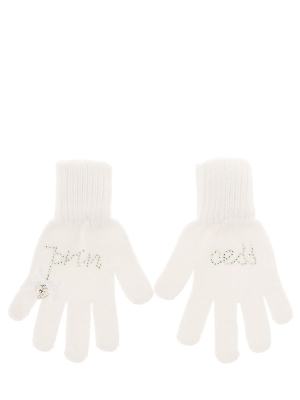 Перчатки для девочки Decor, Миалт белый, весна-осень
