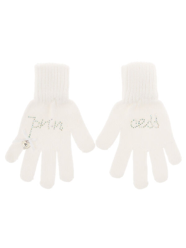 Перчатки для девочки Decor, Миалт белый, весна-осень - Перчатки