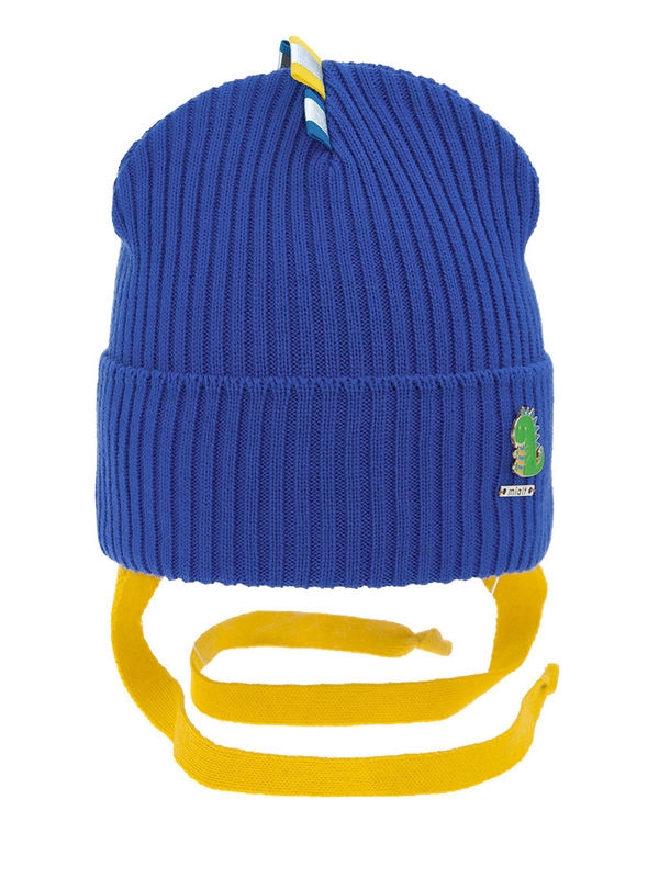 Шапка для мальчика Хиппи, Миалт ярко-синий, весна-осень - Шапки весна-осень