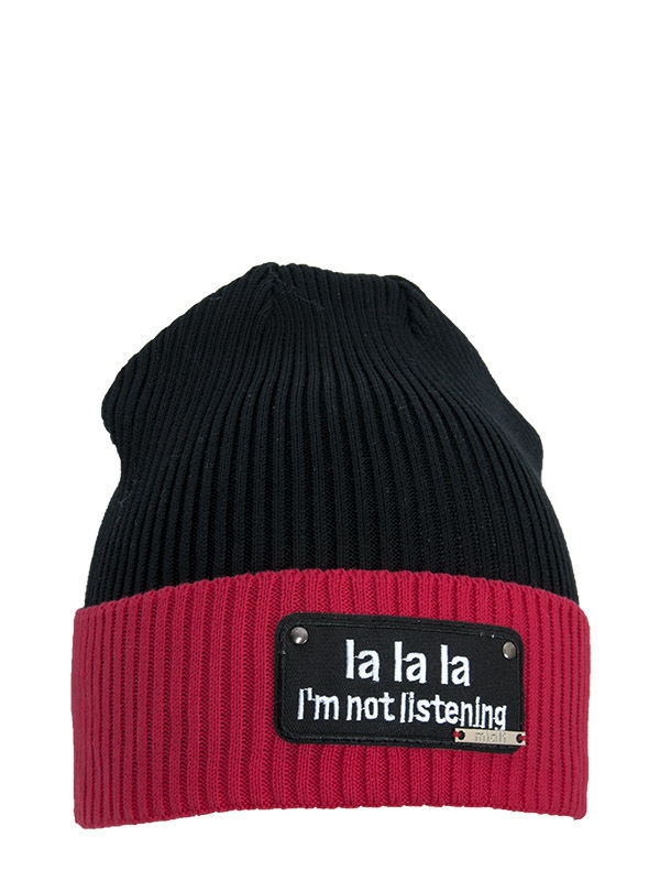 Шапка для мальчика Свободный, Миалт красный/черный - Шапки весна-осень