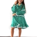 Платье для девочки нарядное БУШОН ST60, цвет зеленый