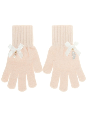 Перчатки для девочки Мальвина, Миалт бледно-розовый, весна-осень