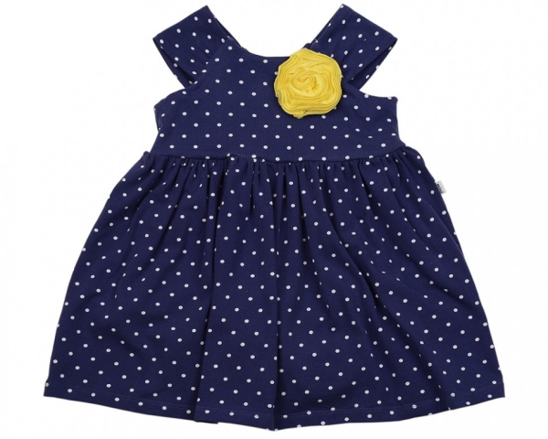 Платье для девочек Mini Maxi, модель 1613, цвет мультиколор/желтый - Платья для девочек с коротким рукавом