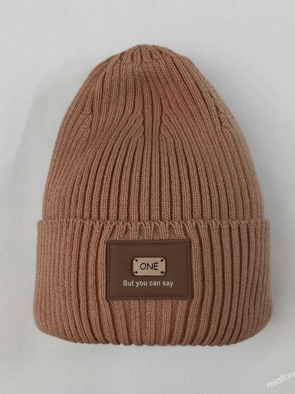 Шапка для девочки Однажды, Миалт светло-коричневый - 