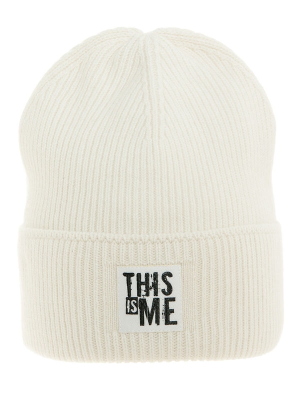 Шапка Мандарин, Миалт белый - Для девочек весна-осень