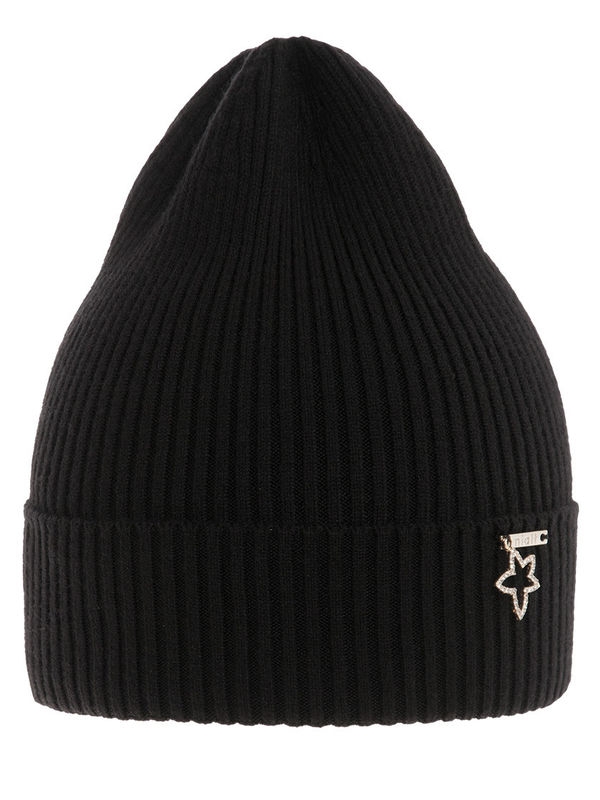 Шапка для девочки Хельга, Миалт черный, весна-осень - Для девочек весна-осень