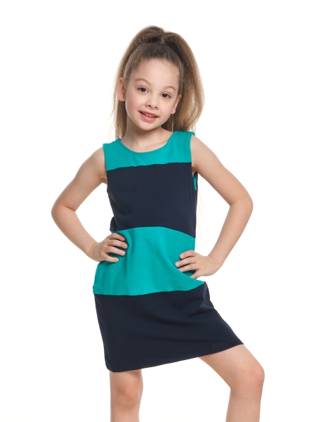 Платье для девочек Mini Maxi, модель 2958, цвет бирюзовый - Платья для девочек с коротким рукавом