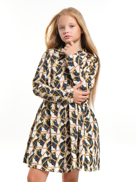 Платье для девочек Mini Maxi, модель 7921, цвет мультиколор - Платья для девочек с длинным рукавом