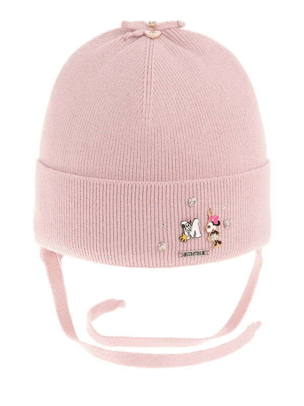 Шапка для девочки Фифочка, Миалт светло-розовый, весна-осень - Шапочки на завязках
