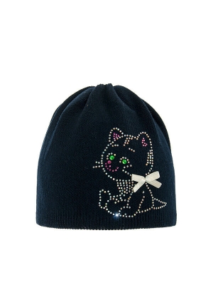 Шапка для девочки Кэтти, Миалт темно-синий, весна-осень