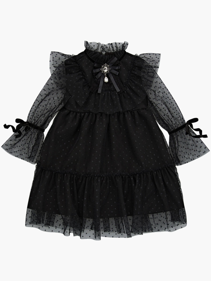 Платье для девочек Mini Maxi, модель 7360, цвет черный/белый - Платья коктельные / вечерние