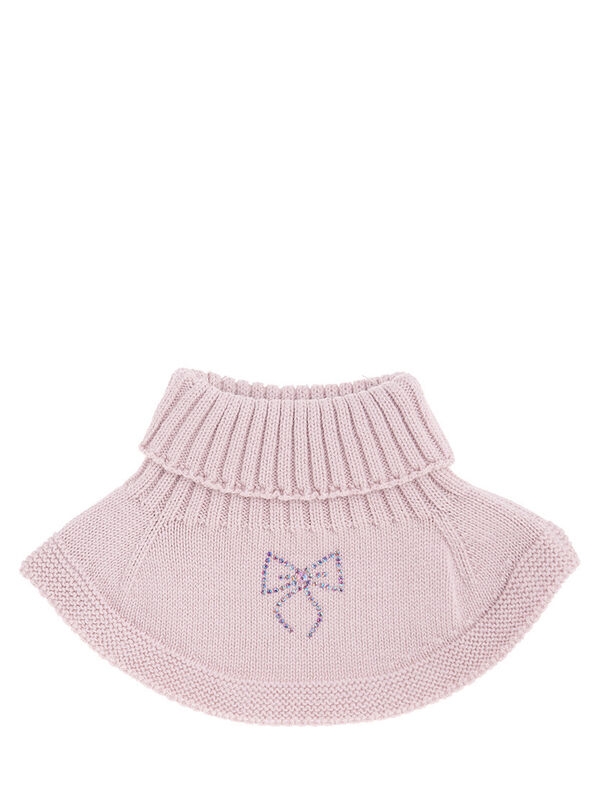 Вакса шарф-снуд, Mialt бежево-розовый, весна-осень - Манишки детские