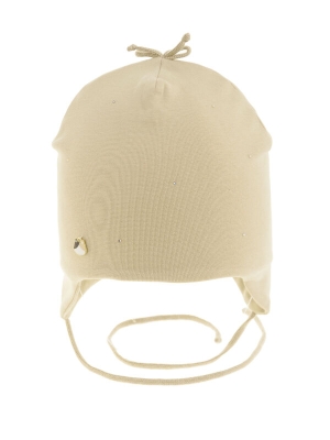 Шапка для девочки Моти, Миалт бежевый, лето