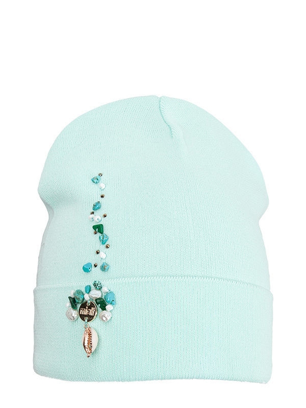 Шапка для девочки Прикосновение, Миалт мятный, весна-осень - Для девочек весна-осень