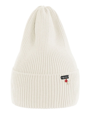 Шапка для девочки Снупик, Миалт белый, весна-осень