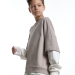 Свитшот для мальчиков Mini Maxi, модель 8047, цвет серый/белый