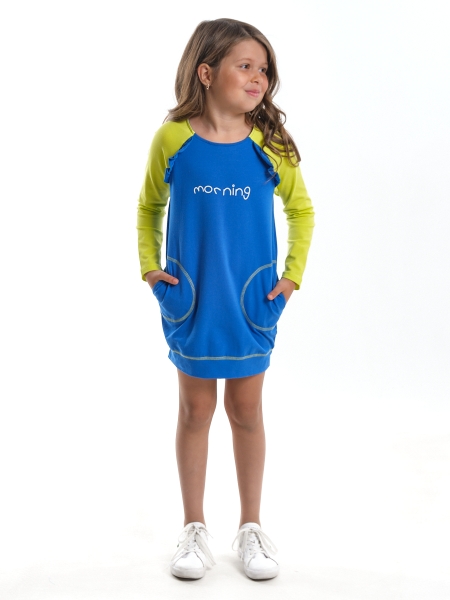 Платье для девочек Mini Maxi, модель 3817, цвет синий - Платья для девочек с длинным рукавом