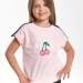 Футболка для девочек Mini Maxi, модель 6037, цвет кремовый/розовый