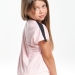 Футболка для девочек Mini Maxi, модель 6037, цвет кремовый/розовый