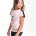 Футболка для девочек Mini Maxi, модель 6037, цвет кремовый/розовый