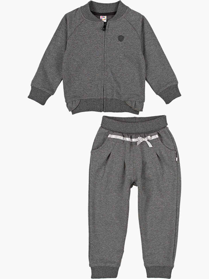 Костюм для девочек Mini Maxi, модель 3634/6051, цвет графит - Комплекты трикотажные