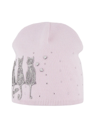 Шапка для девочки Трио, Миалт бледно-розовый, весна-осень