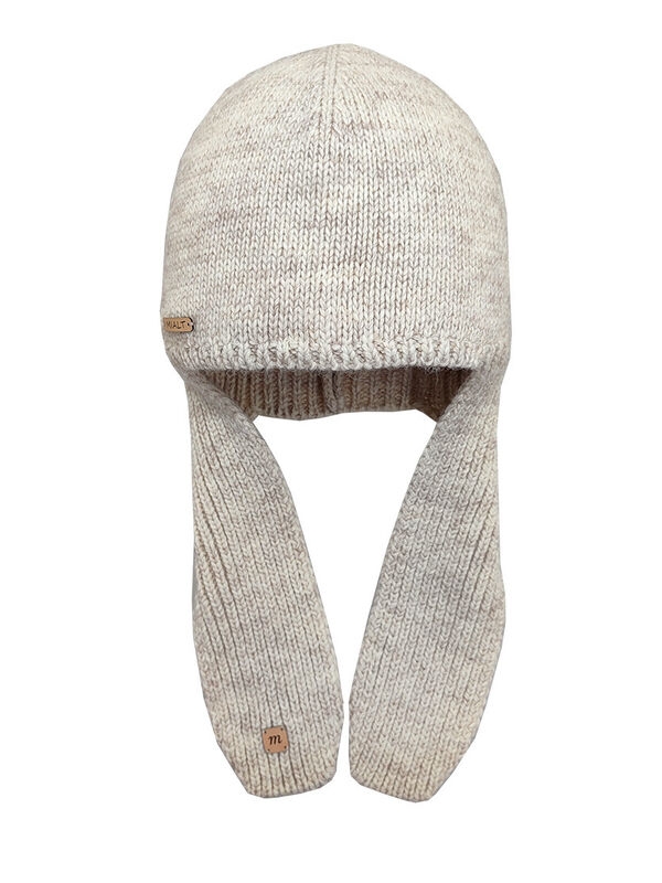 Шапка для девочки Империя new, Миалт молочный/меланж, весна-осень - Детские шапки с ушками