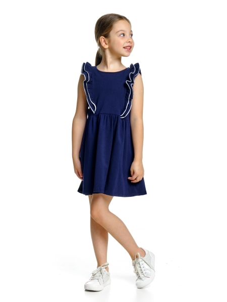 Платье для девочек Mini Maxi, модель 1541, цвет синий - Платья для девочек с коротким рукавом