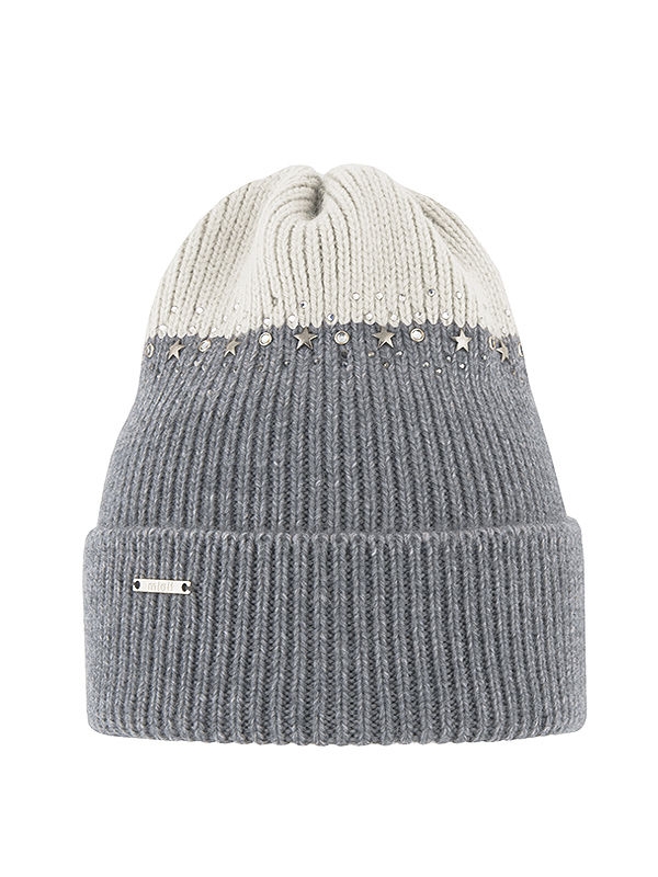 Шапка для девочки Александра, Миалт серый/белый, весна-осень - Для девочек весна-осень