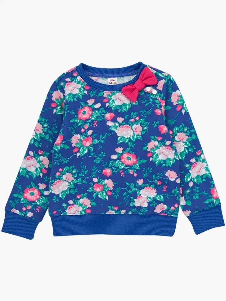 Джемпер для девочек Mini Maxi, модель 2046, цвет мультиколор - Платья для девочек с коротким рукавом