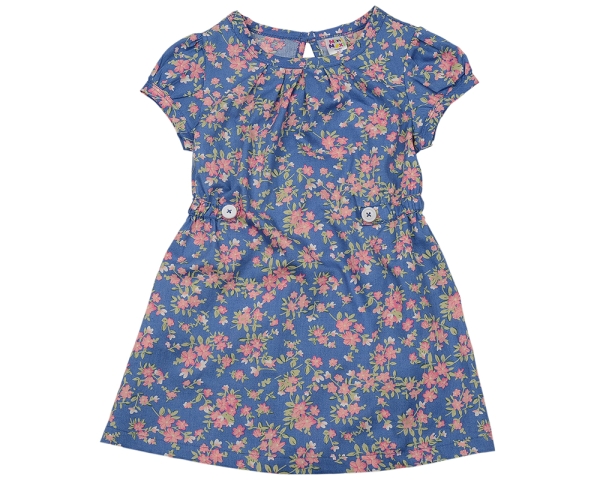 Платье для девочек Mini Maxi, модель 2051, цвет голубой - Платья для девочек с коротким рукавом