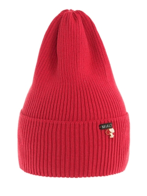 Шапка для девочки Снупик, Миалт красный, весна-осень