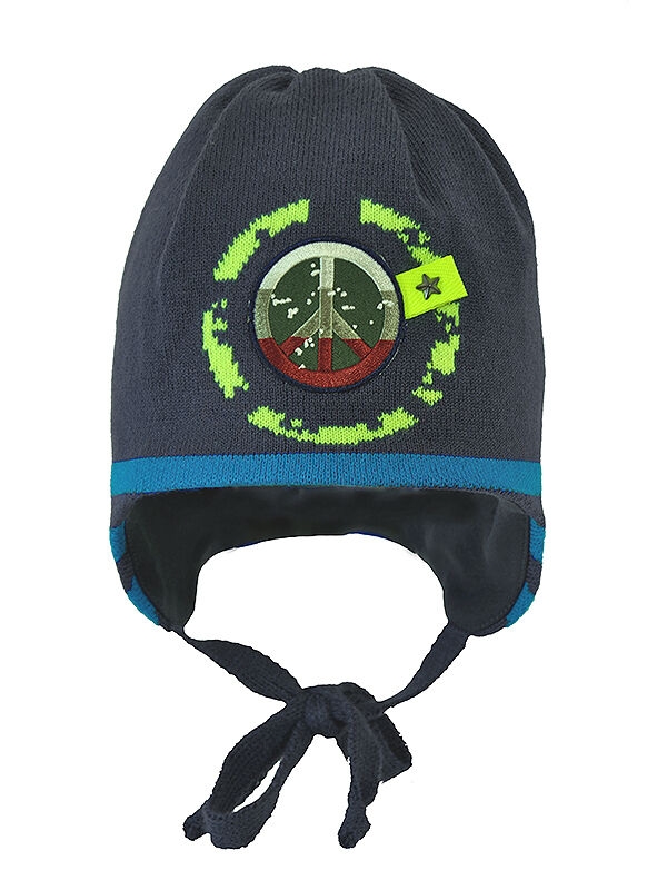 Шапка для мальчика ENJOY kids, Миалт темно-серый/бирюза, весна-осень - Шапки весна-осень