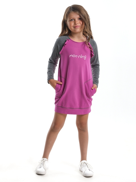 Платье для девочек Mini Maxi, модель 3817, цвет лиловый - Платья для девочек с длинным рукавом